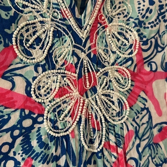 Lilly Pulitzer “She She Shells” Sarasota Tunic with Beaded Embellishments size M - Picture 5 of 8